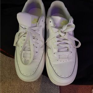 Nike White and Yellow Casual Sneakers